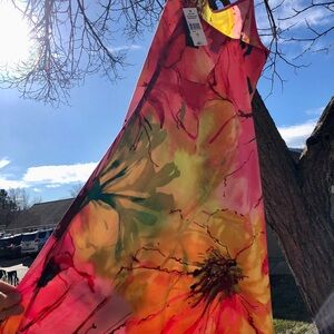 Natori Gala Sexy Lingerie Slip Dress in Vibrant Multi-Colored Print